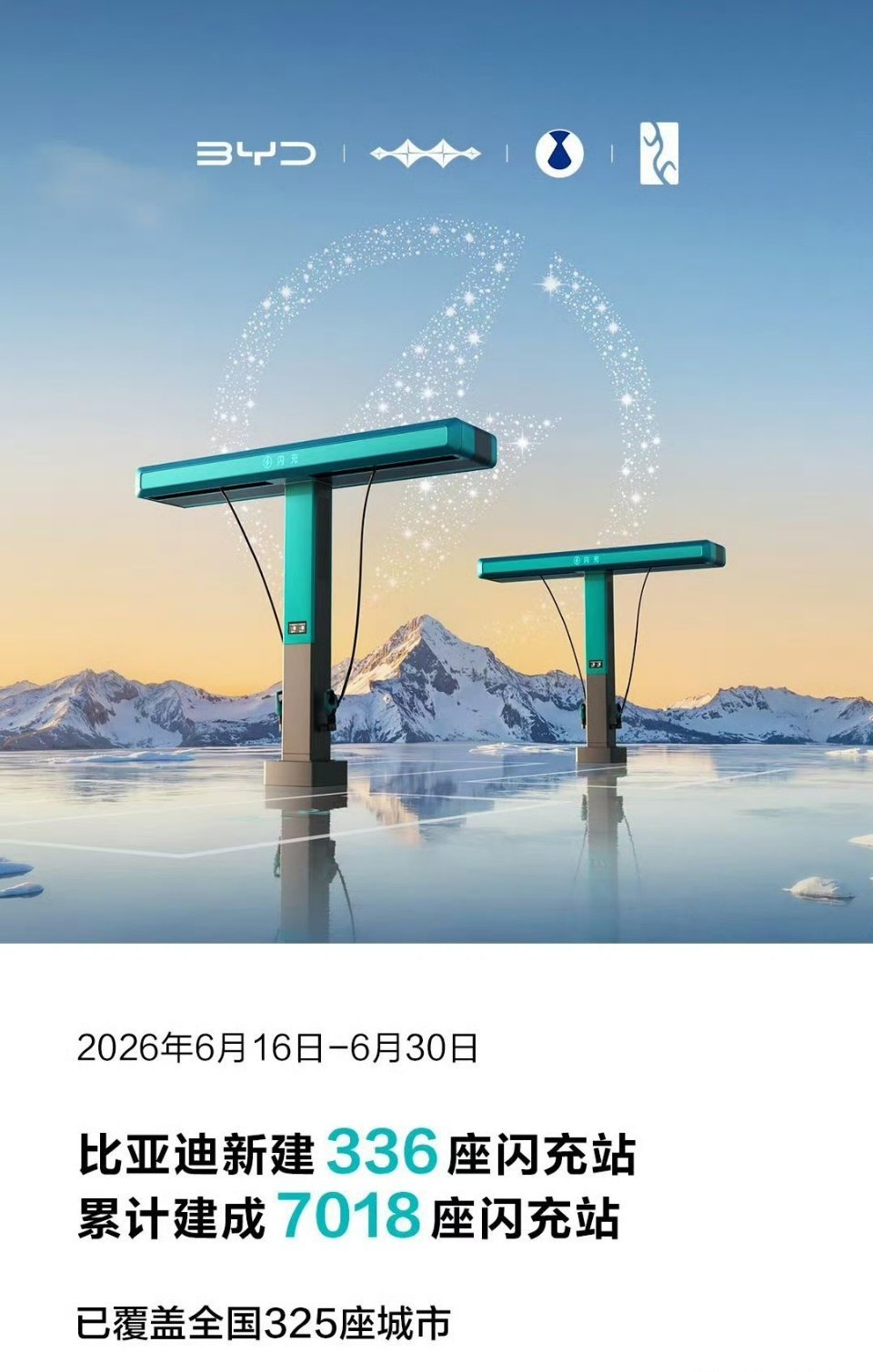 比亚迪闪充站已经累计建成7018座 
