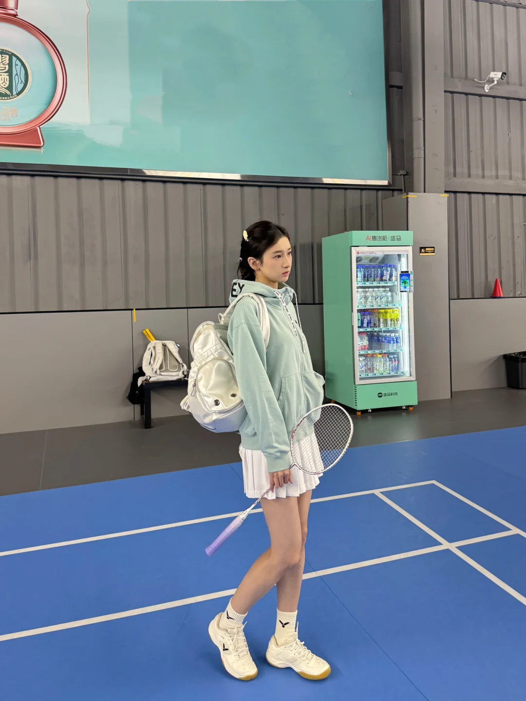 天冷打球🏸 记得穿外套