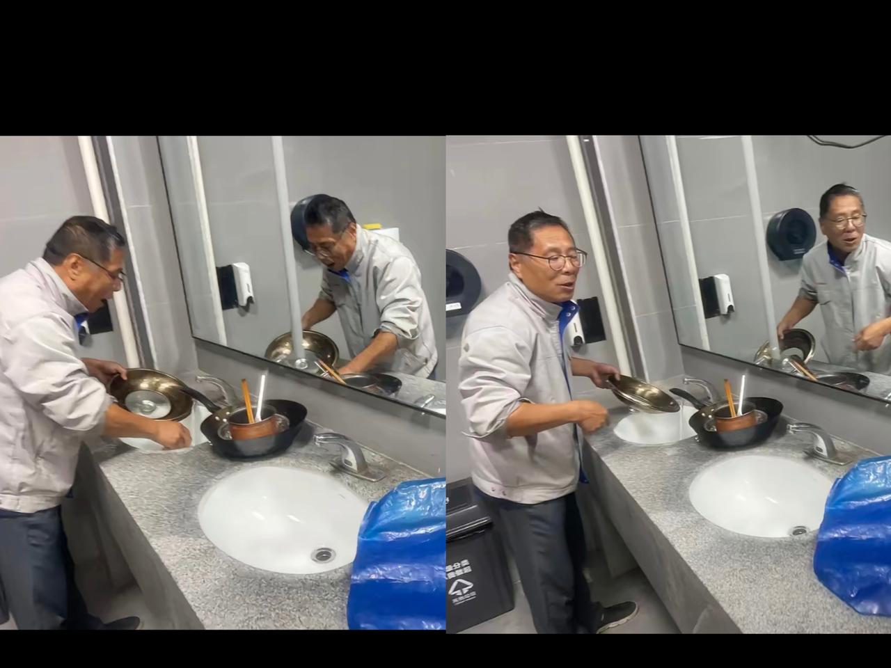 这家伙就是自驾游中的败类！
在山西恒山游客免费停车场中心，竟把游客卫生间当成自家