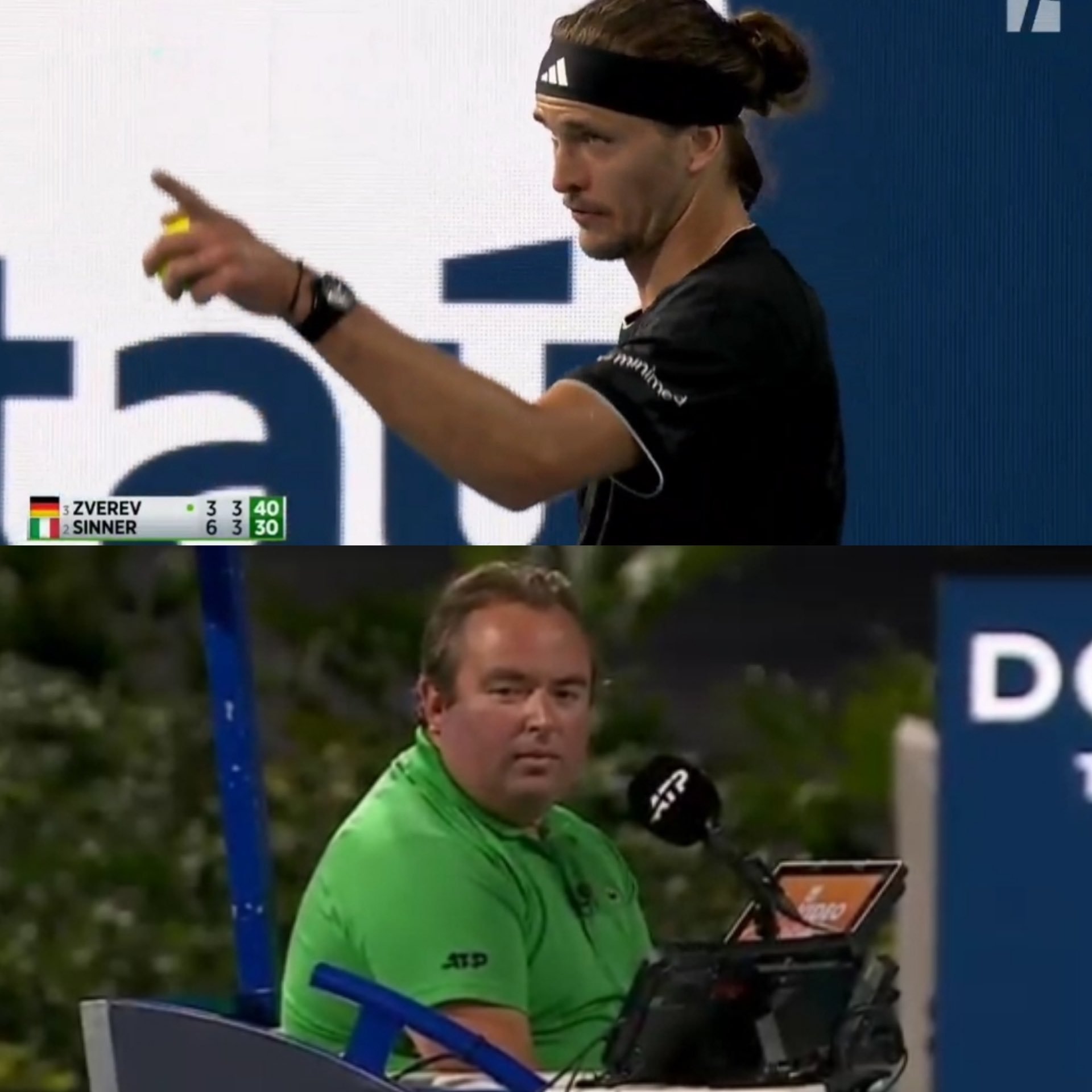 辛纳7连胜兹维列夫 辛纳vs兹韦列夫小Drama，又是这个胖乎乎的裁判。兹维列夫