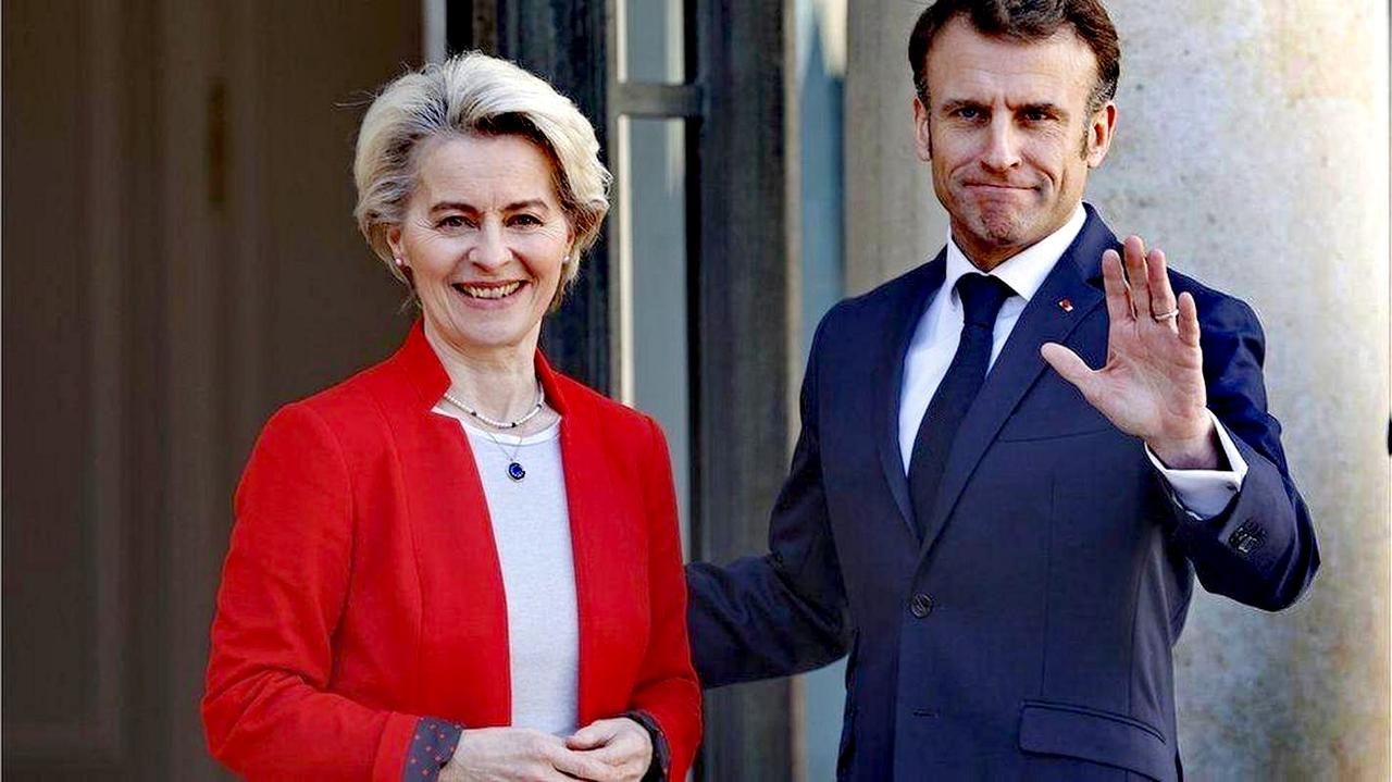 自命不凡的“小马哥”这次访华不携带“裸官”冯德莱恩！
​
​据报道，法国总统马克