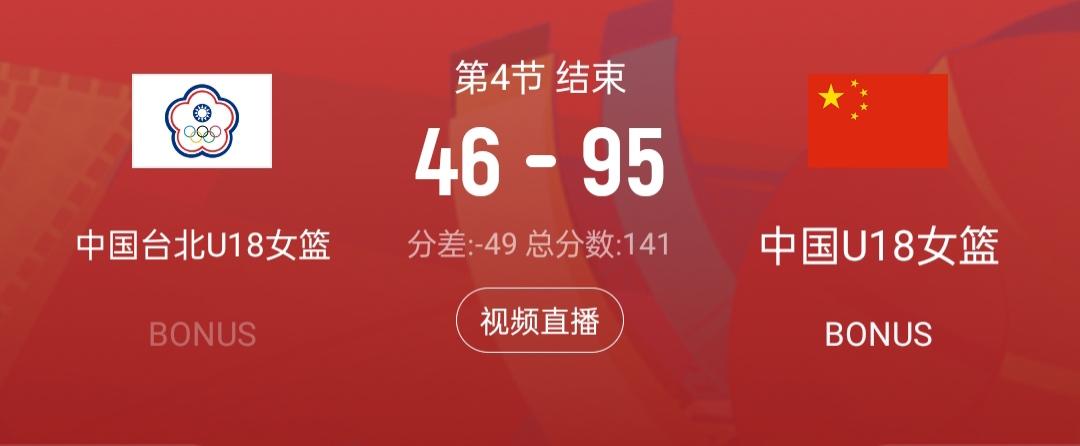 在中华台北U18女篮的防守之下，
中国U18女篮的篮子体现出来的并不好，
72投