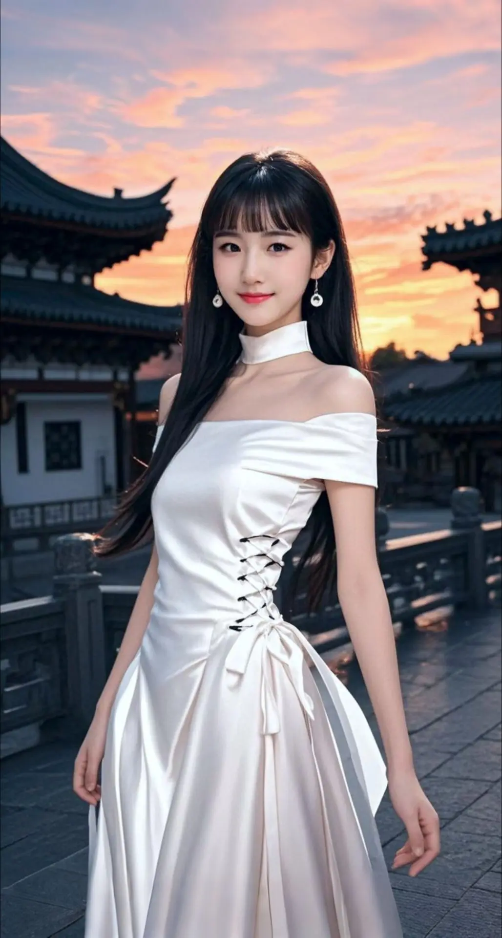 AI扩图 AI夕巷佳人