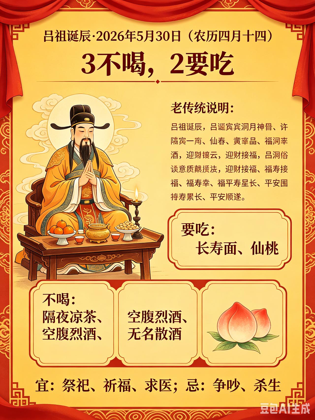 2026年5月30日，“3不喝，2要吃”，迎财接福，老传统别忘了！

今天农历四