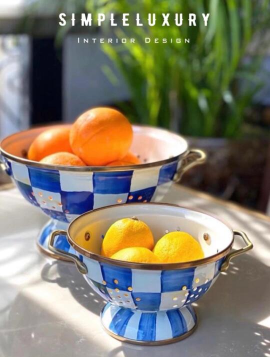 蓝白双用沥水盆 夏日炎炎里的清凉🥰