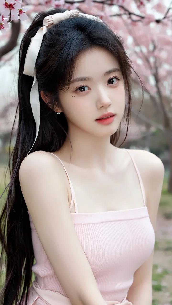 樱花树下，少女轻笑，春日暖阳，温柔如你。🌸💕