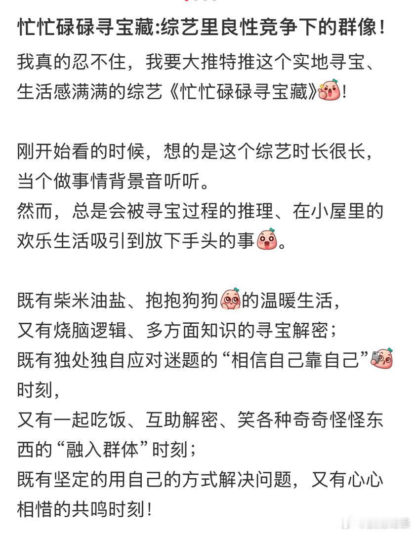 忙忙碌碌寻宝藏忙忙碌碌寻宝藏内娱独一份的群像感忙忙碌碌寻宝藏追完几期真的被这群人