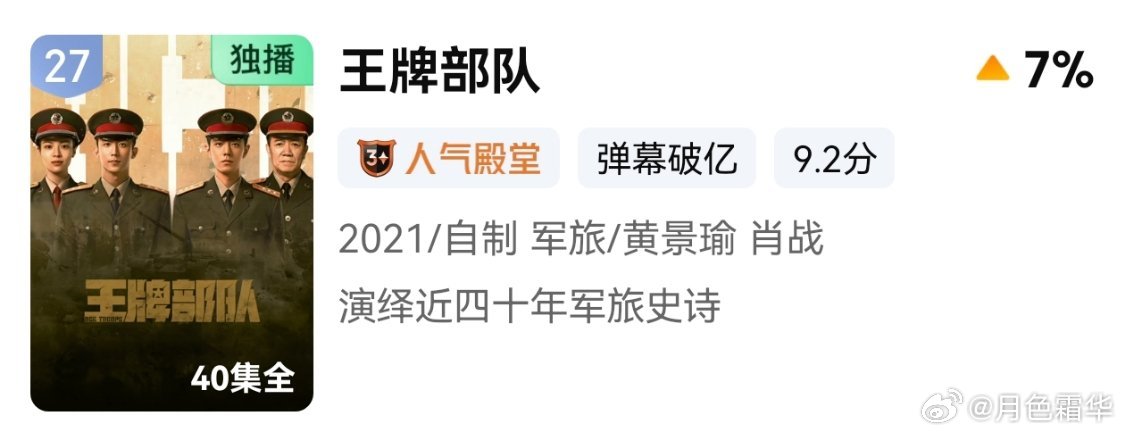 又把《王牌部队》带上来了，其实高粱可以看作是加了主角光环的参军版张小满，一样的失