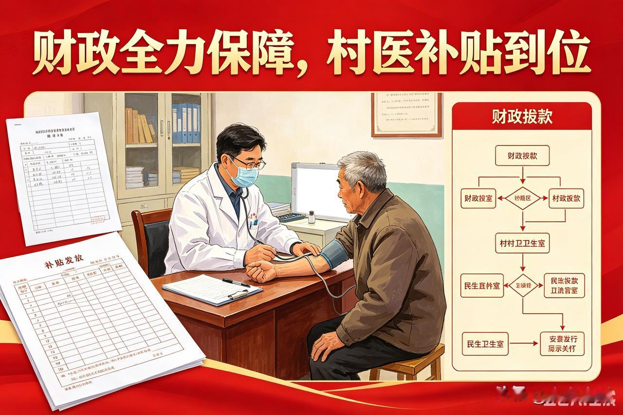 我将围绕财政层层兜底、精准落实村医补贴的核心，从政策保障、资金落地、监管提质、队