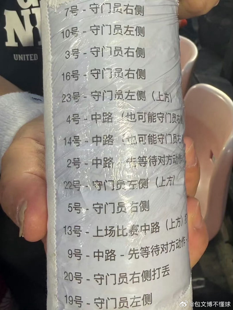 球迷现场爆料➕实拍：点球大战第二轮，乌兹别克斯坦门将直接把李昊用来记录对手罚球习
