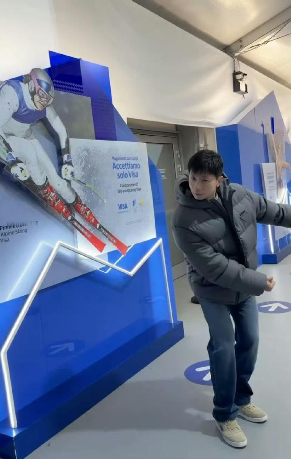 马龙打卡米兰小铁匠在可爱方面很有建树的小goat~马龙和米兰冬奥会梦幻联动