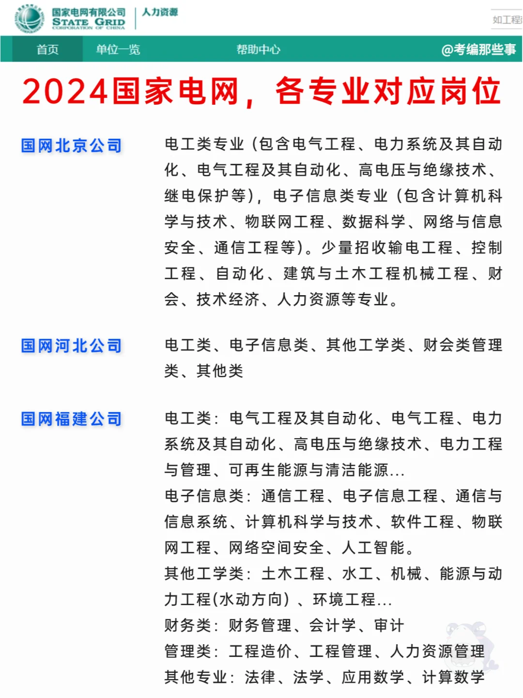 2024国家电网，哪些专业可以✅
