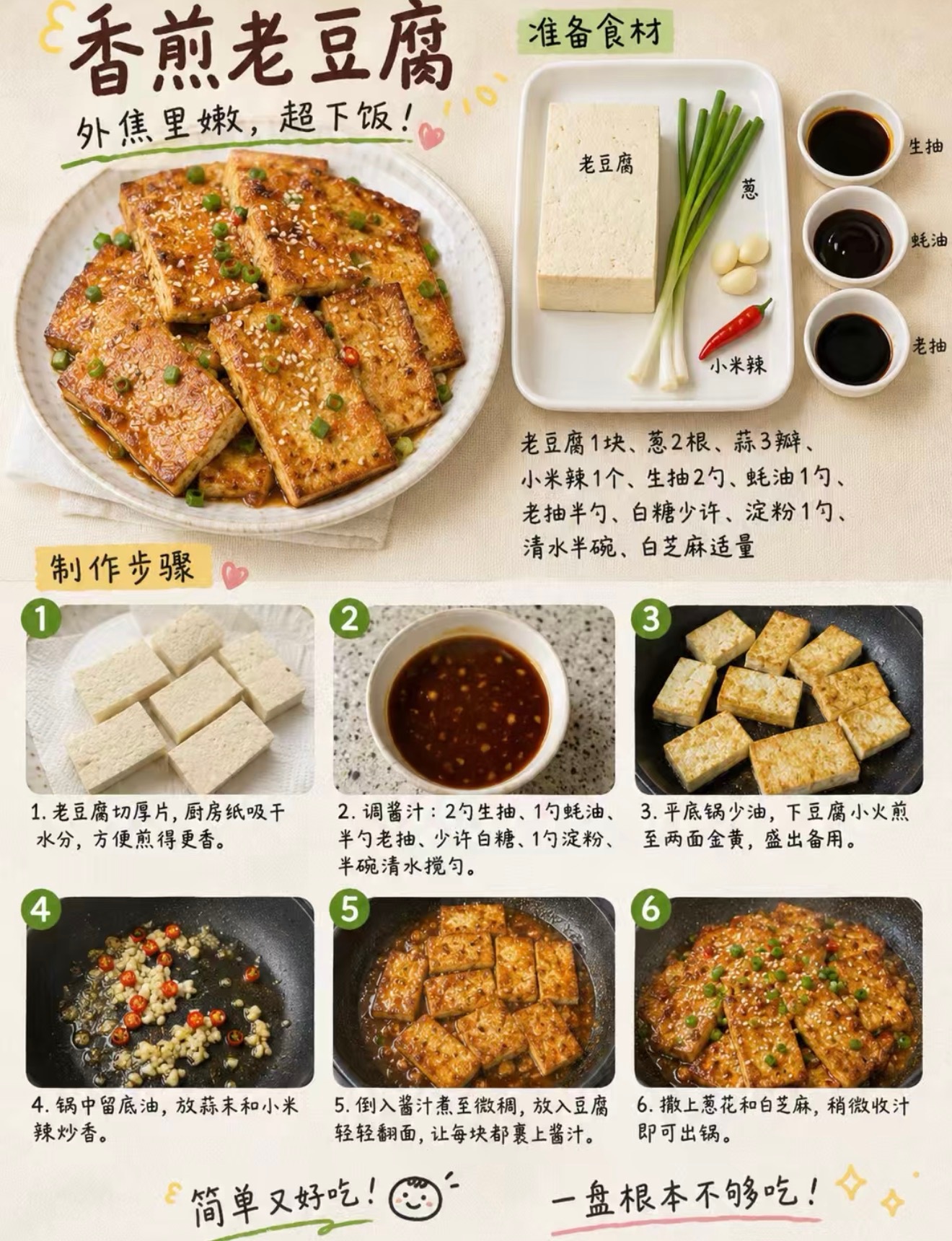 吃不吃豆腐的都沉默了豆腐口感嫩滑入味，鲜香味浓恰到好处，不管是煎炸炖煮都格外可口