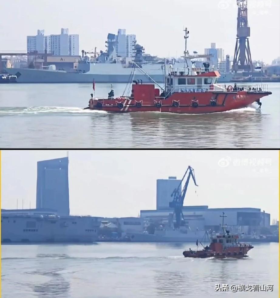 有网友在上海沪东厂内拍到新的两艘054A型护卫舰基本完成舾装工作等待海试和刷号。