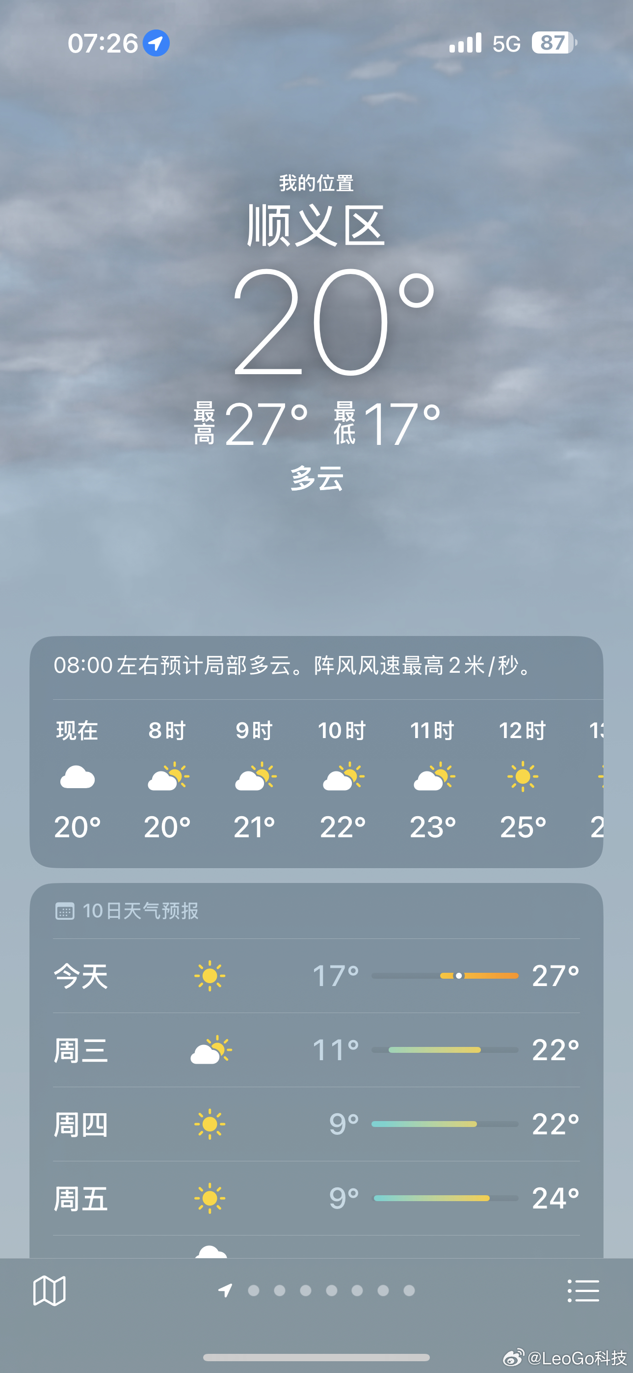 国庆假期 冷我现在在北京，等两天最低温度竟然9℃~这也忒冷了~ ​​​