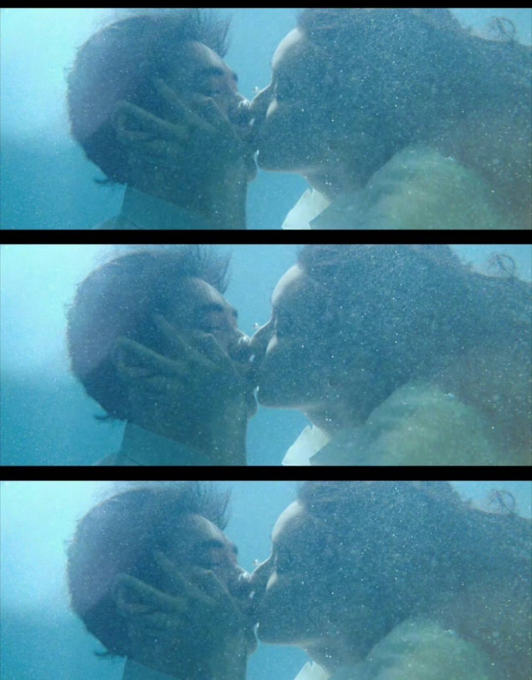 突然的喜欢实拍水下吻的质感太绝了，气泡流动发丝纠缠，这物理美感是特效比不了的