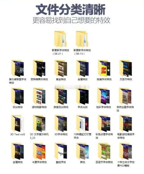 AE教程 别再求字体了！这800款PSD特效源文件，够你用一整年 你有没有经历过