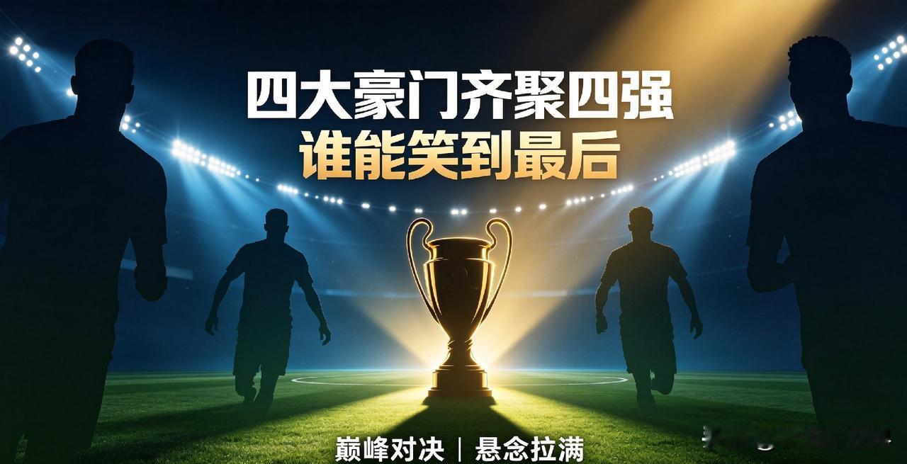 足坛神迹诞生！四大冠军豪门齐聚四强，这一次没有黑马，全是巅峰对决
 
声明：体育