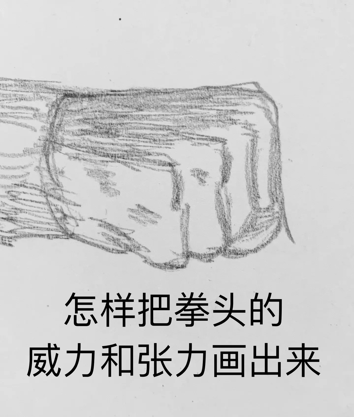 拳头都会画吧。