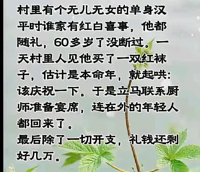 显而易见这村里的人都很善良