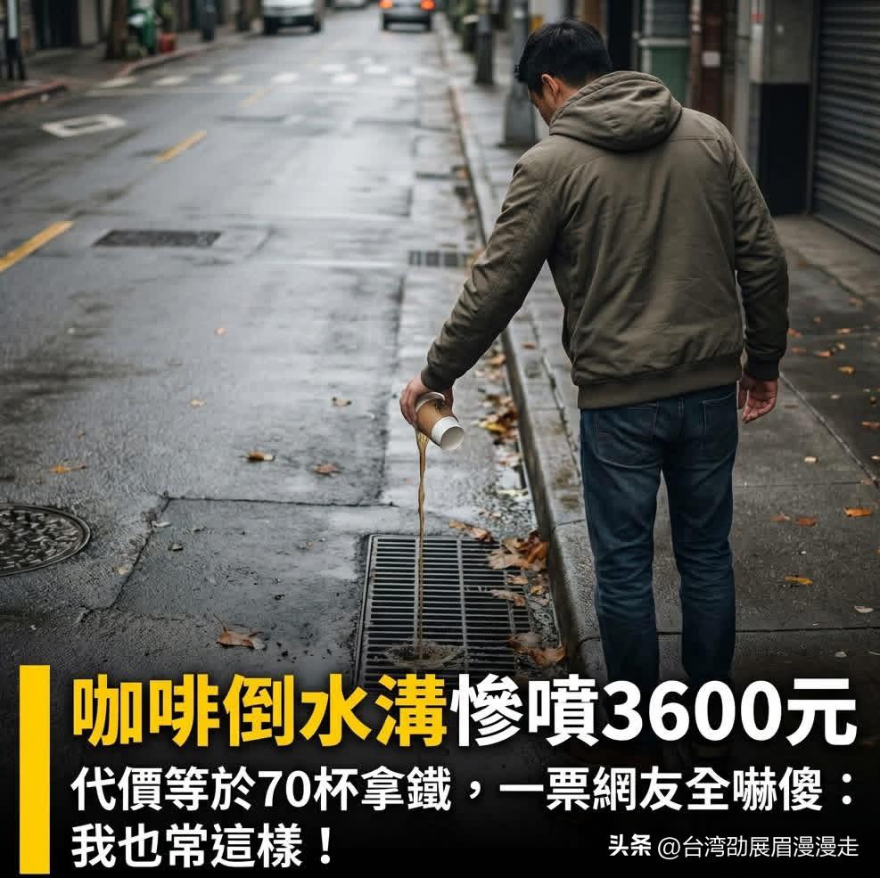 台北人在苏州，看到一则台湾新闻后彻底惊呆了。原来在台湾，没喝完的饮料不能倒在路边