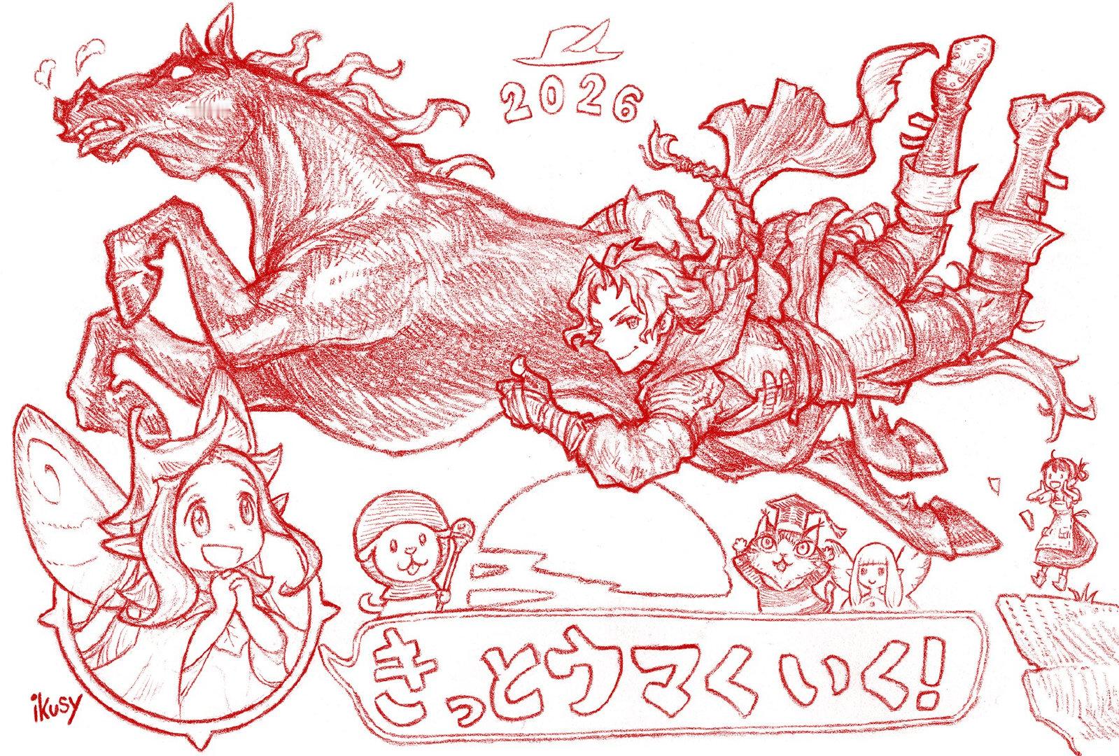 《冒险家艾略特的千年物语》开发团队公开的新年贺图与寄语，本作已进入最终调整阶段，