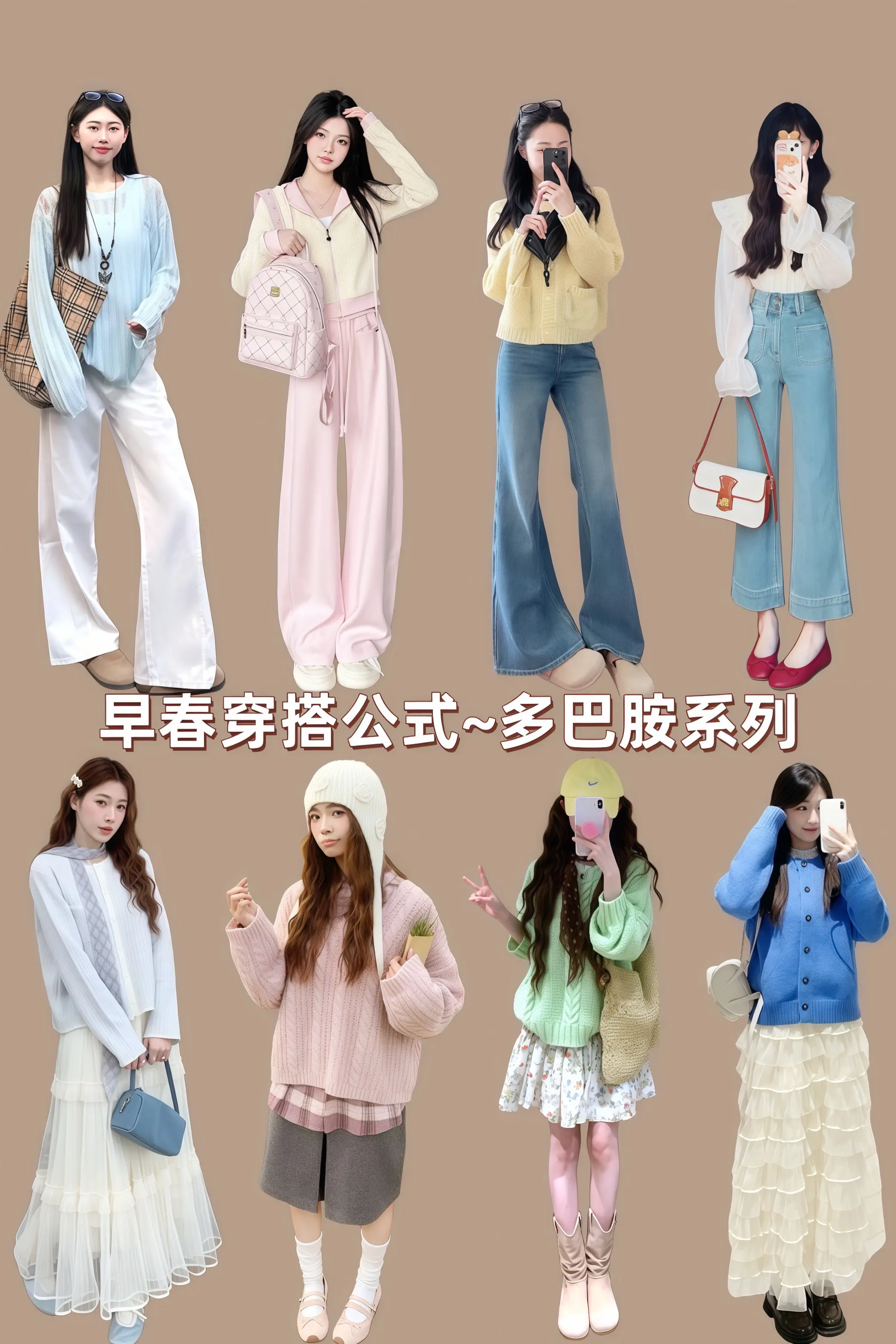 早春穿搭公式来了 韩系穿搭多巴胺穿搭早春穿搭温柔风穿搭