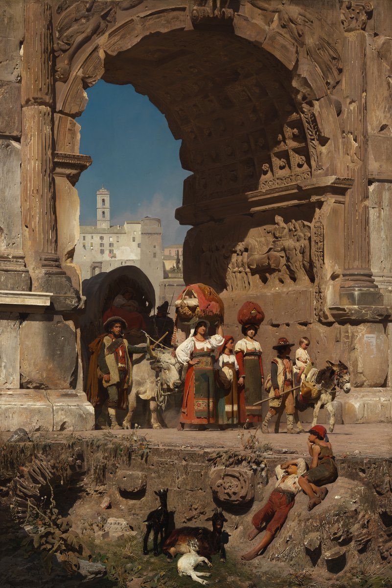 The Triumphal Arch of Titus in Rome（1860