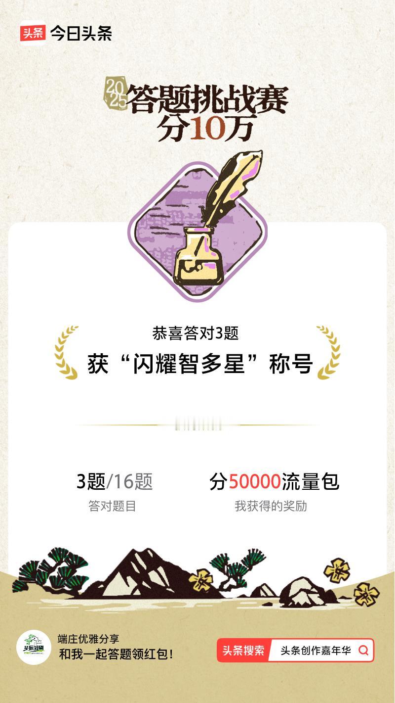 点击答题挑战赛专属icon即可加入全民脑力狂欢！每日5次免费刷新挑战机会，让你随