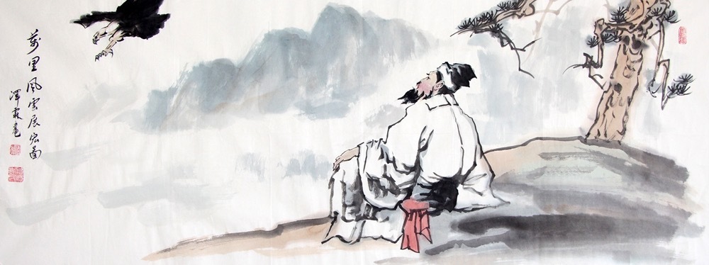 云深不知处，心远地自偏寥寥数笔，勾勒出一幅悠远深邃的隐逸图卷。老者须发皆白，神态