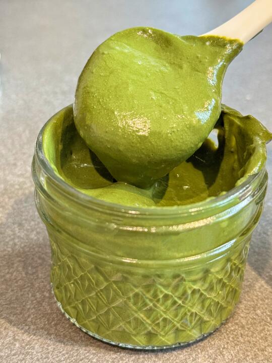 超丝滑！微波炉3分钟低卡抹茶酱🍵