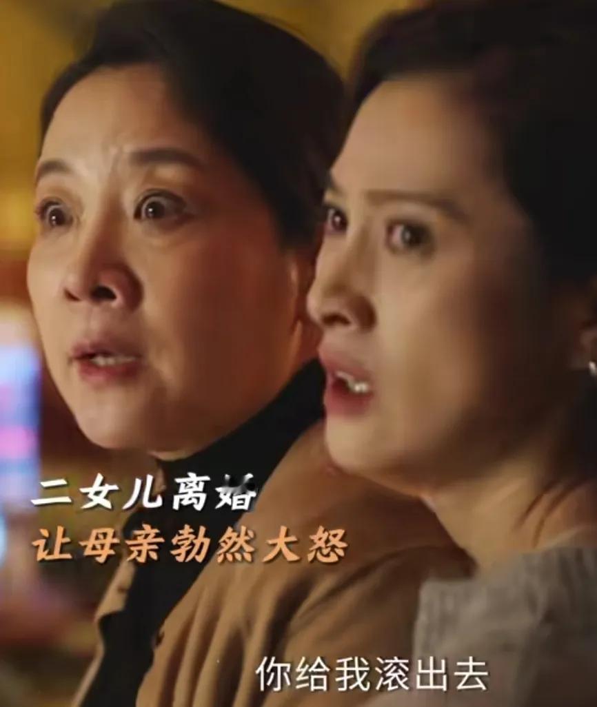 《好运家》
①郝有嘉（张小斐）离婚了，母亲郝茗（陈小艺）让她滚出去，二妹（胡意旋
