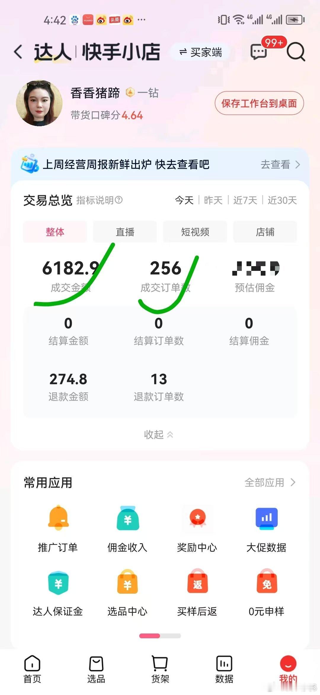骡子那天晚上跟阿宇和赵六六的营业额不到6000元，而香香猪蹄用电商小号8万粉丝仅