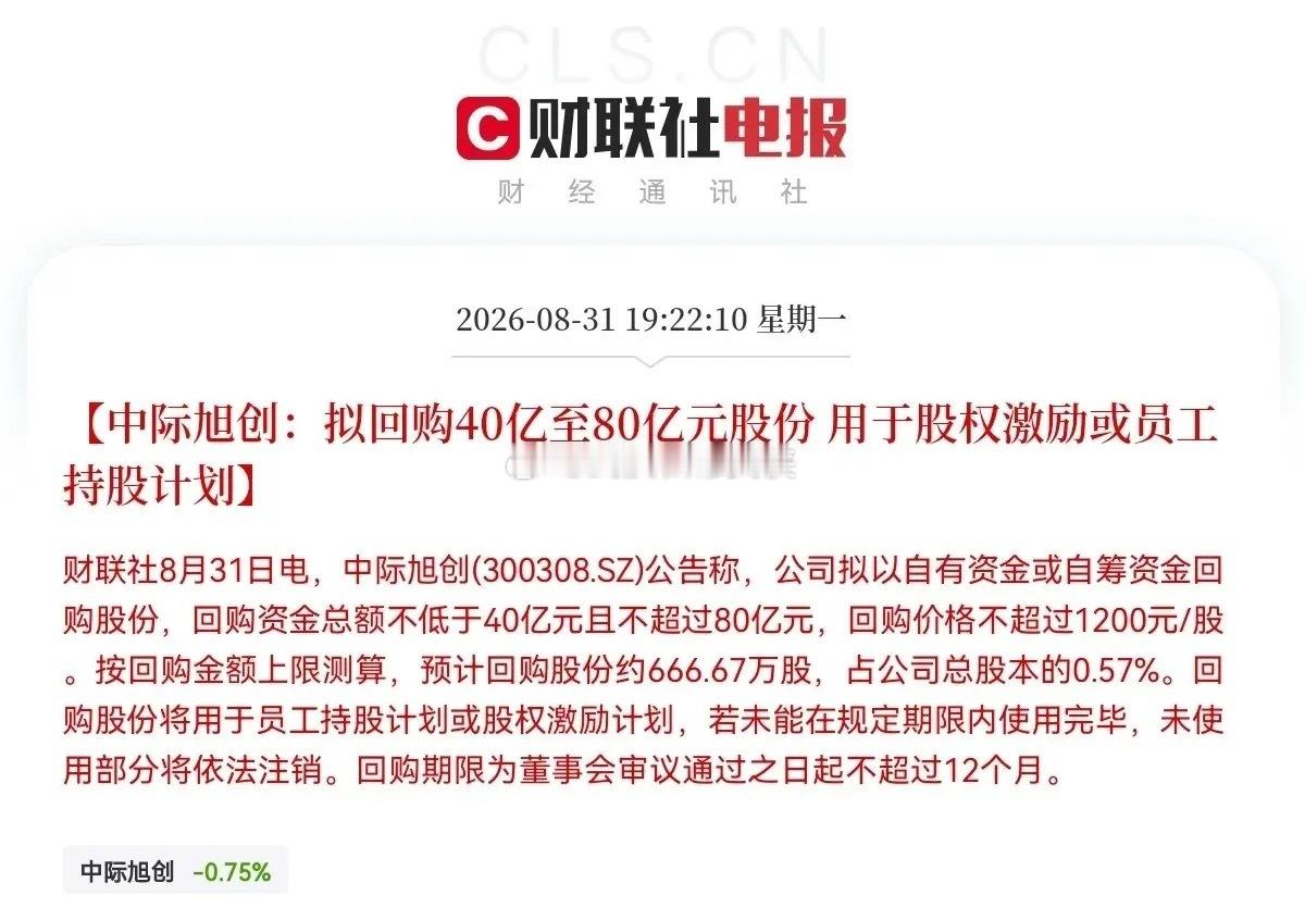 深夜重磅，中际旭创放大招了          利好来了，中际旭创的一则公告，让股