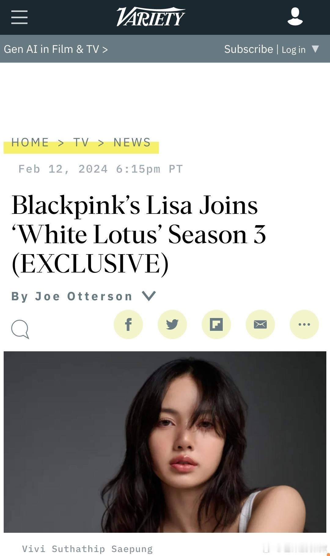 #Lisa出演美剧白莲花度假村#Lisa要当演员了，看来blackpink真的是