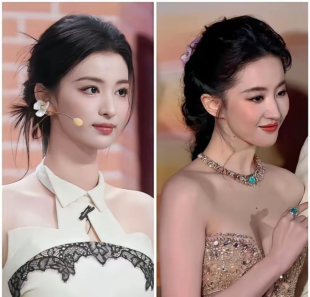 原来俩人根本不是一个路子！刘亦菲和王楚然一同框就看出来了：刘亦菲赢在天生骨相，生