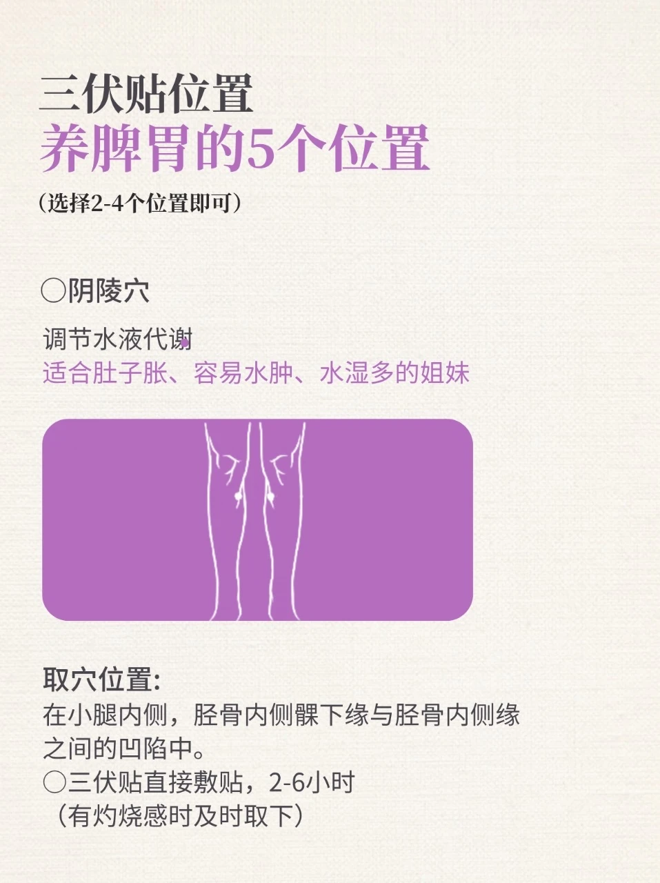 三伏贴养脾胃的5个位置，简单好用。