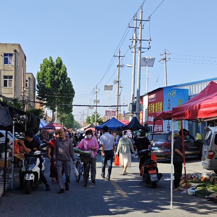 这就是说，今天既是<客满福超市>打折日，又是<杨家村大集>。
今天上午跟着“LD