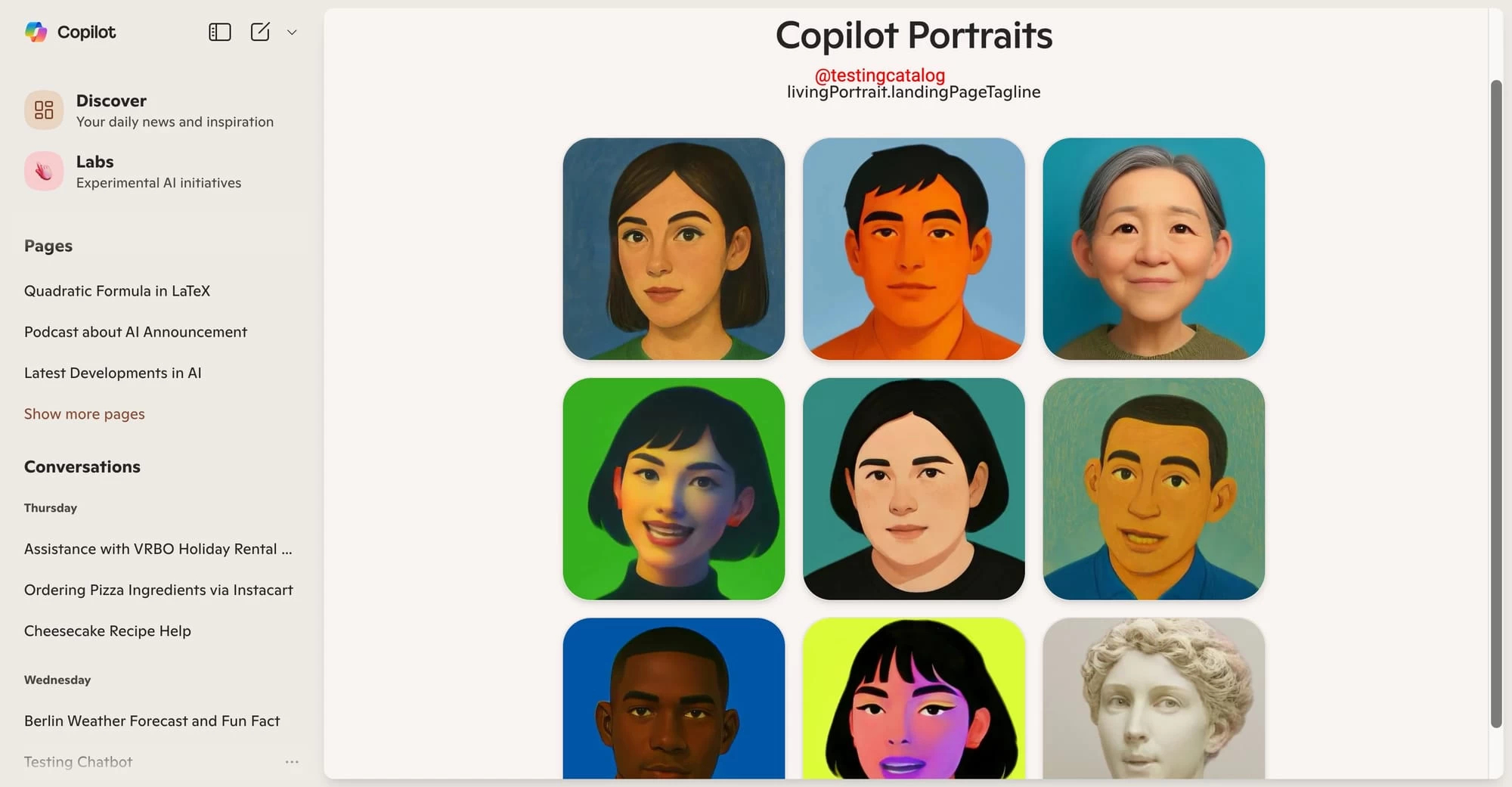 最近，微软正在 Copilot 中测试一项名为 Live Portraits 的