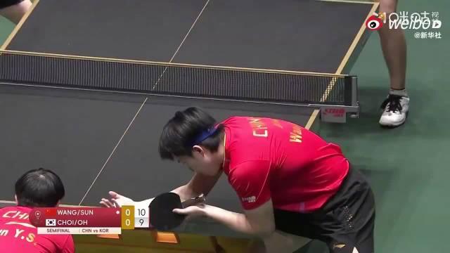 王楚钦孙颖莎3比0胜吴晙诚崔孝珠
【王楚钦孙颖莎3比0胜吴晙诚崔孝珠】莎头拿下了