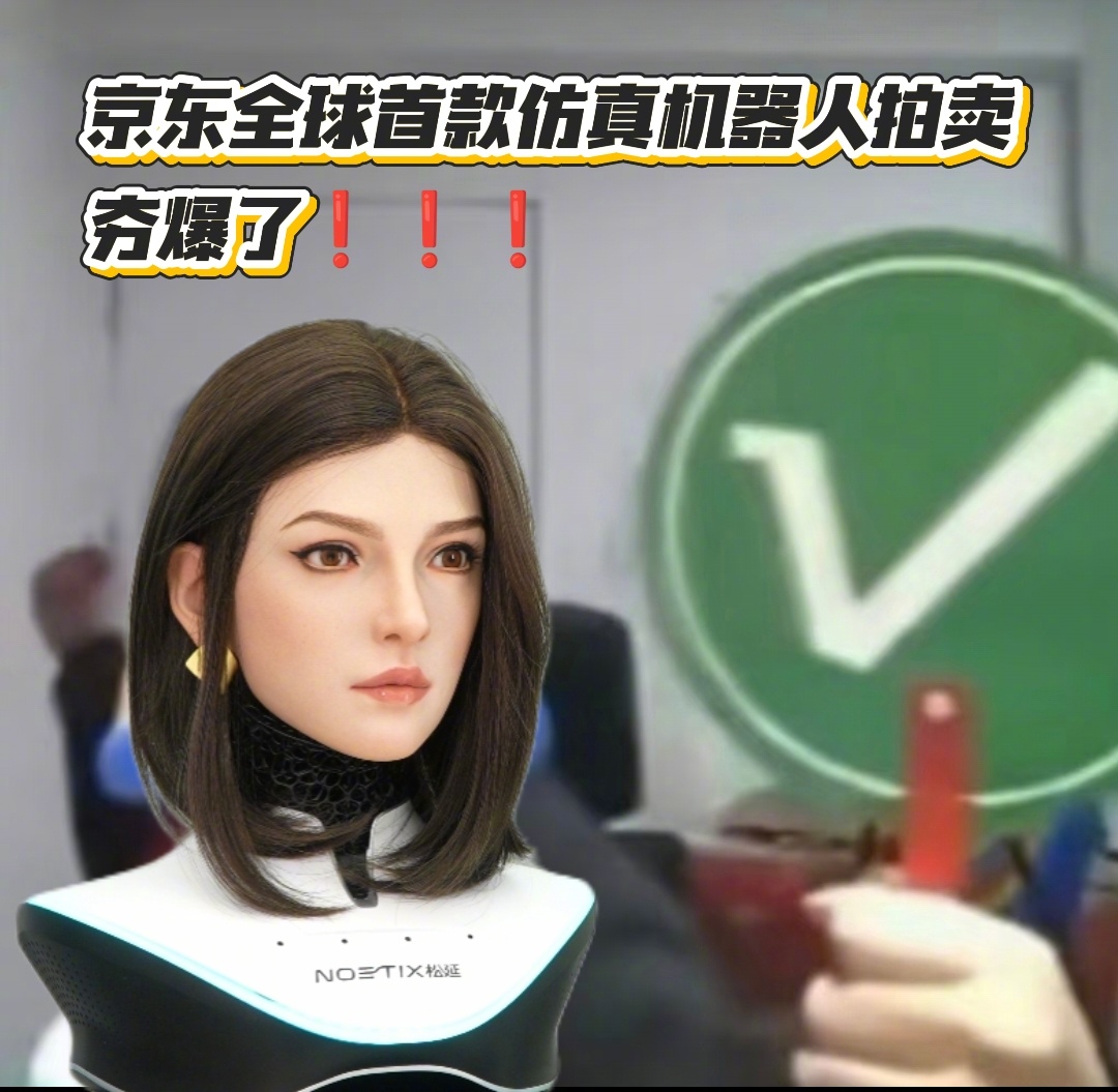 京东首发会眼神交流的机器人 刚在京东直播间围观了松延动力这个叫小月的仿生机器人，