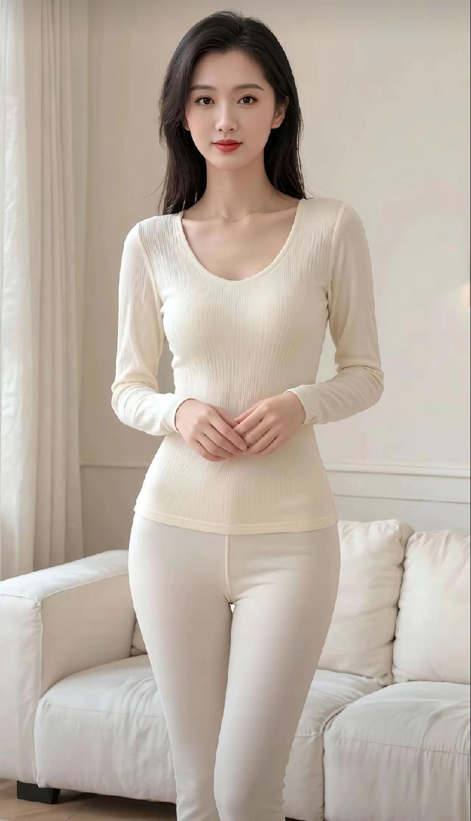 温柔米色穿搭，简约优雅，尽显气质！分享女神级美照