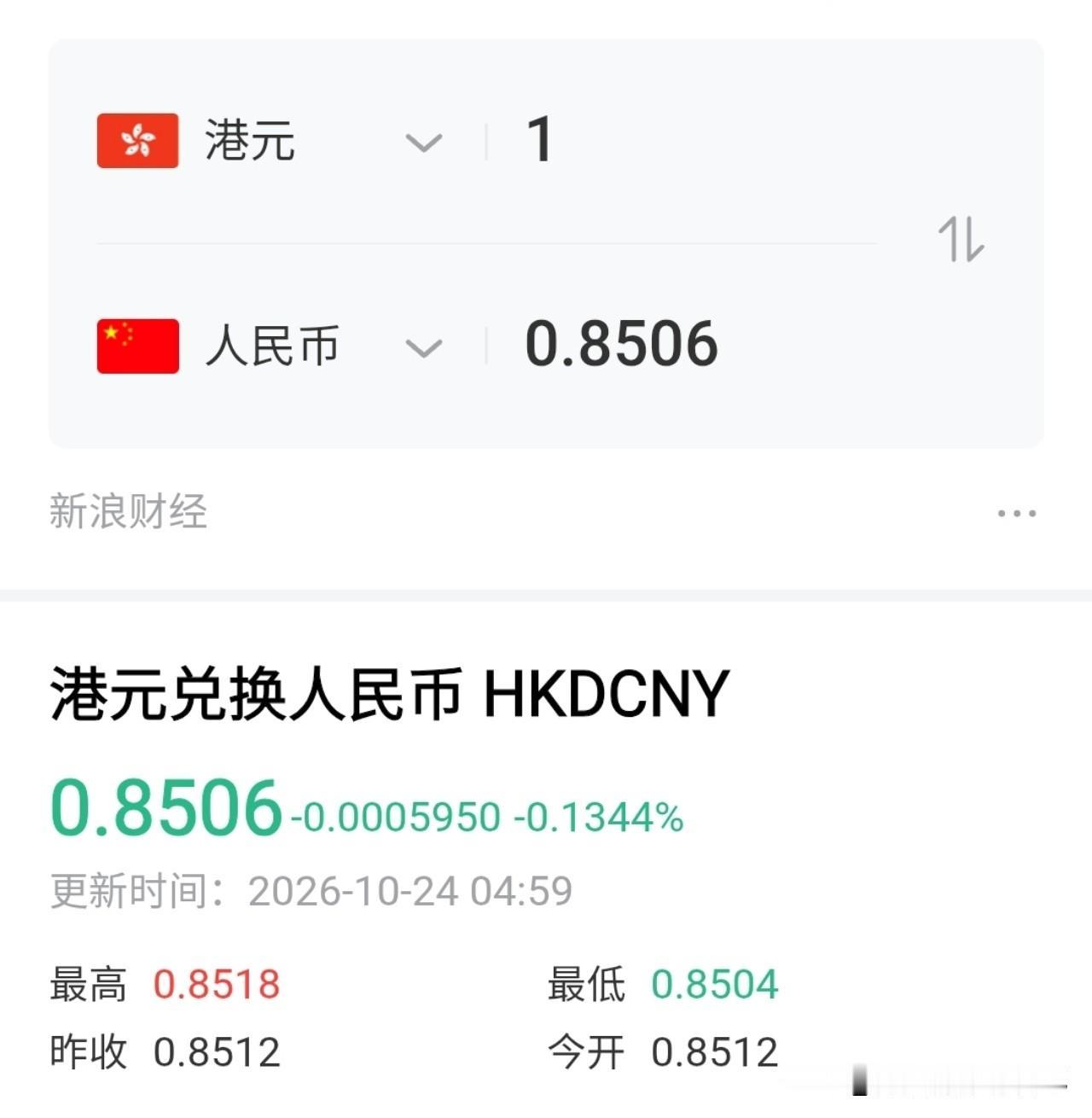 家有香港留学生，对港币汇率很敏感。今天随意看一下汇率，一瞬间觉得给儿子交学费交早