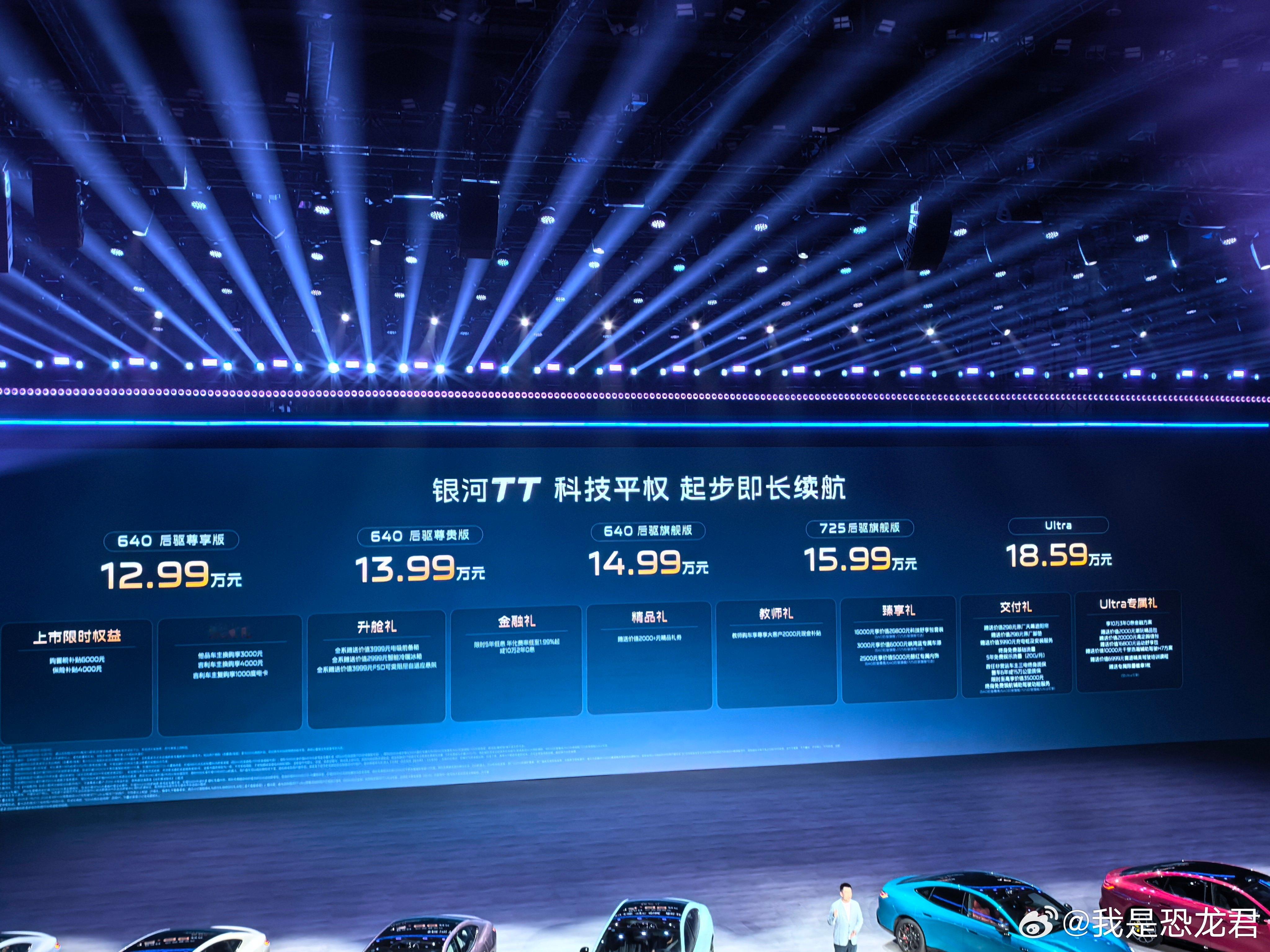 吉利银河 TT 今天上市了，这个车给了五个版型，限时先享价 12.99 万 —1