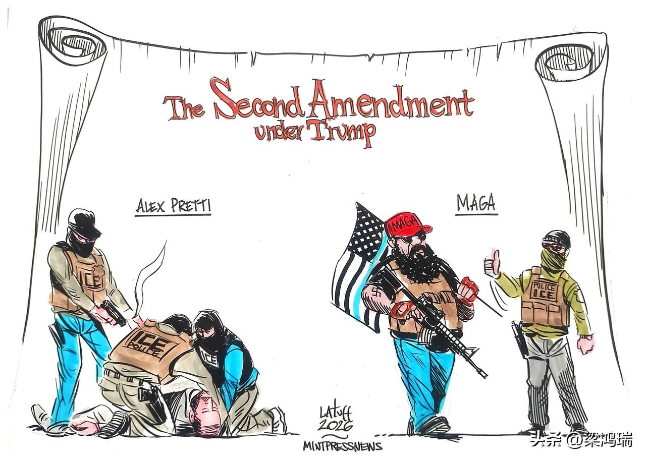 这幅政治漫画由卡洛斯·拉图夫 (Carlos Latuff) 为 MintPre