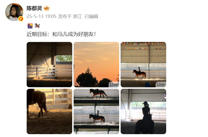 陈都灵近期目标和马儿成为好朋友陈都灵的近期目标 “近期目标：和马儿成为好朋友！ 
