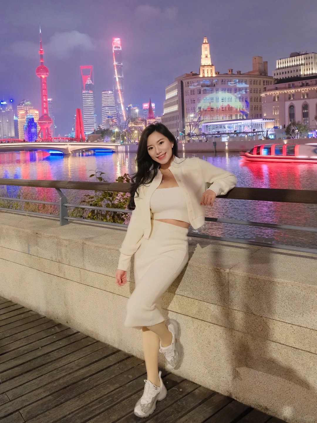 外滩夜景走走🌃月子出门放风～元宵快乐🏮