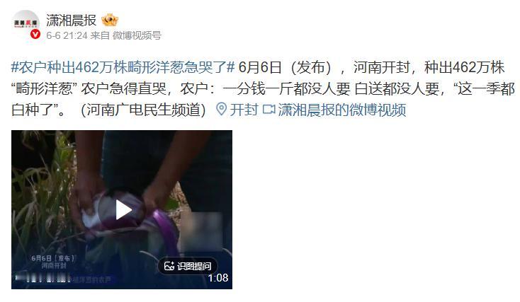 真是丧尽天良！6月6日河南广播电视台民生频道报道，河南开封，农户们本指望能有个好