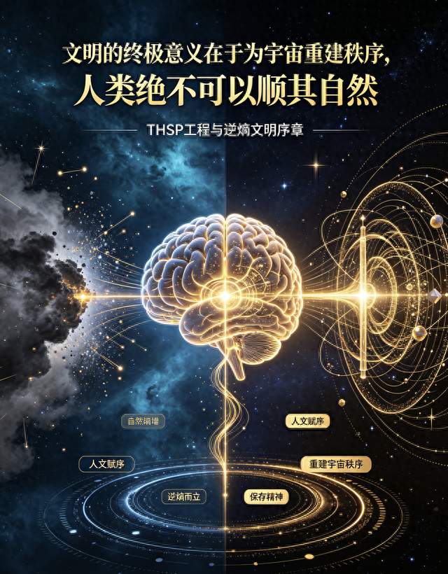 文明的终极意义在于为宇宙重建秩序，人类绝不可以顺其自然
