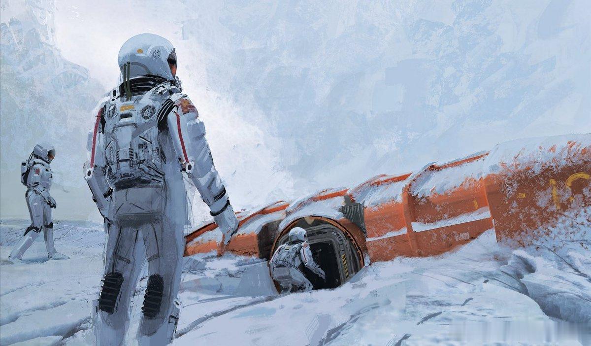 一组《星际穿越》的早期概念图 